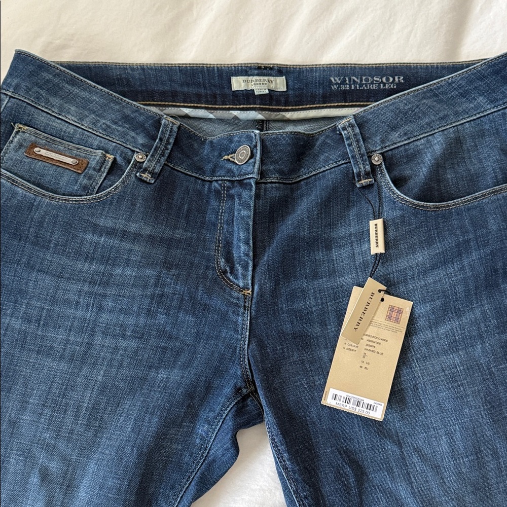 Burberry Windsor Classic Blue Jean Flare Leg Jeans